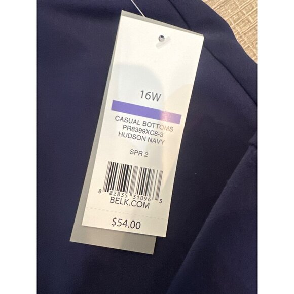 New Directions Hudson Navy Plus Size Pull on Cropped Pants NEW 16W - Picture 6 of 10